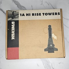 Yakima 1A Raingutter Towers Set of 4 w HiRise Spacers Classic RoundBar Roof Rack