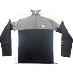 Ahead Pullover Mens Large Black 2012 Ryder Cup Medinah USA 1/4 Zip Golf Sweater