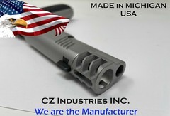 1911 Stainless Compensator Brake – Muzzle Brake – w/ SIDE SLOTS 45acp _ V1SS