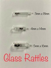 Glass Rattles – 3MM, 4MM, 5MM for Worms, Jigs, Flies, Lures and more!