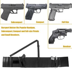 Tactical Concealed Carry Belly Band Shoulder Pistol Holster Pouch 34 To 42 Inch