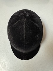 Equi-Royal Saddlery BLK Velvet Show/Dress Equestrian Riding Helmet Horse 7 3/8”