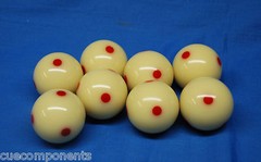 CueComponents – Measle Cue Ball 6 Spots – Pool Cue Ball – 2 1/4″