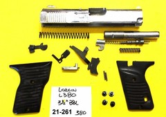 LORCIN L380 SATIN CHROME FACTORY SLIDE BARREL FIRING PIN SET GRIPS PARTS #21-261