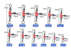 100Pcs Cross Rolling Swivels Stainles Steel 3 Way Swivels Fishing Line Connector