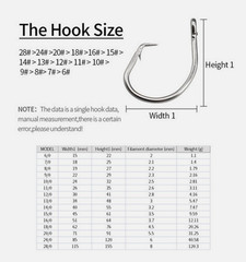 10Pcs 39960 Tuna Circle Fishing Hook Stainles Steel Bait Saltwater Hook 6/0-28/0