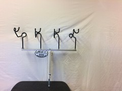 24″ T-bar with 3/4″ screw in Post & 4 30 Degree Coated holders With HD Top Plate