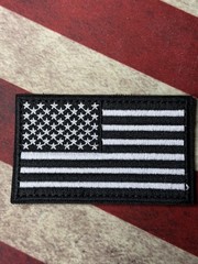 American Flag Patch – Subdued Black and Grey – Hook and Loop Tactical Patch