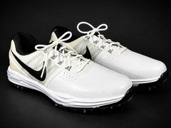 NIKE Lunar Control 3 White Black Grey Waterproof Golf Shoes Cleats NEW Mens 8.5