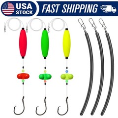6PCS Catfish Rig Kit 5/0 Hooks 2oz Weights Santee Rig Fishing Tackle for Catfish