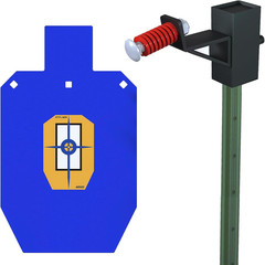 AR500 Steel Target for Shooting, 1/2 inch Thick Metal Target with T-Post Target