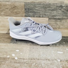 Adidas Adizero Afterburner 9 Mens Shoes 7 Gray White Lace-Up Baseball Cleats