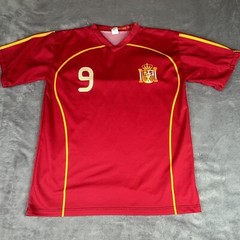 Torres Jersey Spain Men’s Small Red Home Soccer Football Short Sleeve #9 Italy