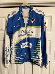 Team T1 Pro Cycling Windbreaker Jacket Mens M Blue White Full Zip Championsystem
