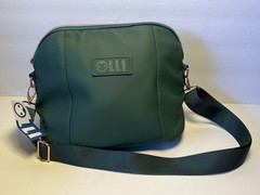 NWT OLLI 4-Can Crossbody Cooler Bag sage/rose gold insulated detachable strap