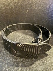 Nike Buckle Belt With Nike Logo On Faux Leather, Black, Size 34-36