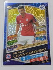 Robert Lewandowski Match Attax 2016 2017 Bayern Munchen Hat Trick Hero # HT 4
