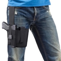 Tactical Universal Drop Leg Holster for Right Hand Adjustable Thigh Holster Mag