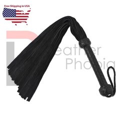 Real Cow Leather Flogger 25 Falls BDSM Slapper Handmade Thick Heavy Duty Whip