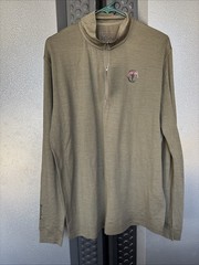 Black Ovis Tuscadora Merino Wool Quarter Zip Men’s XL Brown