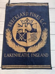 Breckland Pines Golf Course Golf Towel Clip Sir Christopher Hatton England 15×22