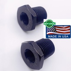 2 Pack Female 1/2×28 to 3/4×16 Male Muzzle Thread Adapter Black
