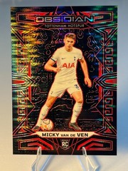 Micky Van De Ven 2023-24 Panini Obsidian #119 Rookie Red Pulsar /49 Netherlands