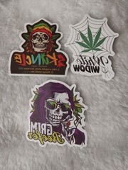 Guitar Laptop Skateboard Cannabi Pot Backwards Misprint Weed 3 Decal Sticker