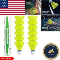12-Pack High-Durability Badminton Shuttlecocks – Ideal for Indoor & Outdoor Play