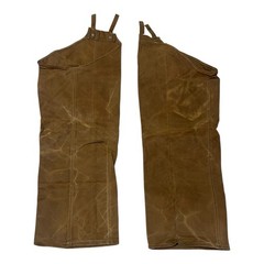 VTG CC Filson Hunting Chaps Tin Cloth Waxed Cotton Size REG USA Style 22