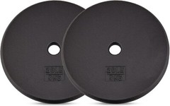1/2/4X Cast Iron Weight Plate WITH Standard 1″ Hole – 5/7.5/10/15/20/25LB, Black