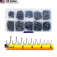 300PCS Small High-Carbon Steel Barbed Fishing Varies (Small To Large), Silver
