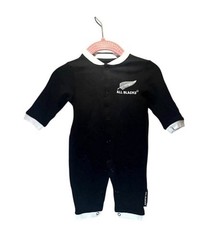 New All Blacks Rugby Baby Romper One Piece Size 0-3 Months NWOT