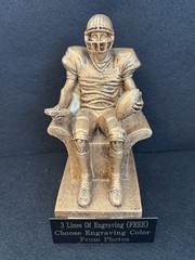 6” Gold FantasyFootball Armchair Resin Trophy