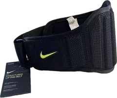 Nike Structured Weight Lifting Training Belt 2.0 Black/Volt Size Large Adult