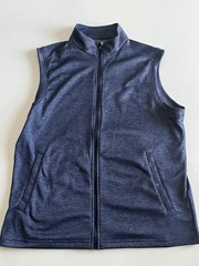 Pro Tour Cool Play Men’s Full Zip Vest Mock Neck Blue Two Pockets Medium