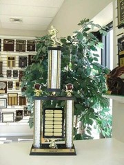 FANTASY FOOTBALL AWESOME NEW LARGE TWO POST TROPHY 14 YEAR PERPETUAL AWARD *^
