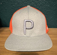 PUMA Golf PWRADAPT Adjustable Snapback Hat Gray/Orange Solid Embroidered Logo
