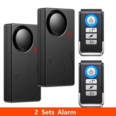 2x Wireless Anti-Theft Vibration Motorcycle Bike Alarm Remote Waterproof Bicycle