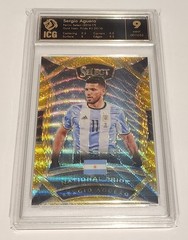 2016-17 Panini Select National Pride Gold Prizm Sergio Aguero 09/10