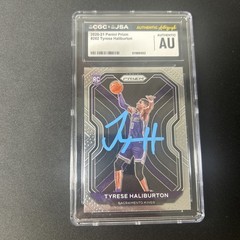 2020-21 Panini Prizm #262 Tyrese Haliburton Auto Rookie CGC X JSA Authentic AU