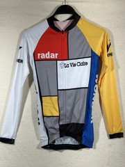 Cyclerun Cycling Jersey Mens XS Mondrian Full Zip Athleisure Gorpcore Bike