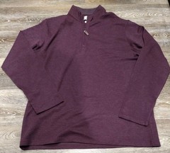 Mizzen Main Sweatshirt XL Red Fairway Pullover 1/4 Zip Performance Activewear