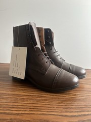 perris leather brown paddock lace boot Youth size 1