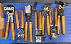 Lot of used LEE bullet molds, single and double cavity with Handles