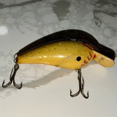 Vintage Fred C Young Hand Carved And Signed #1786 Big-O Crankbait