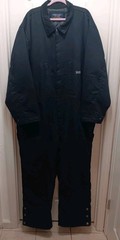 Bass Creek Outfitters Coveralls Mens 3XL Black Cotton Twill, Quilted Lining