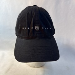Nike Golf Black Adjustable Strap Hat Lightweight Golfing Cap Cotton Polyester