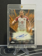 2025-26 Topps Chrome UEFA Harry Kane Black Laser Orange Auto /25 Bayern