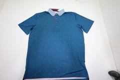Greyson Golf Checker Jaquard Polo Mens Size Medium Sea Turtle 984J 01276867 New
